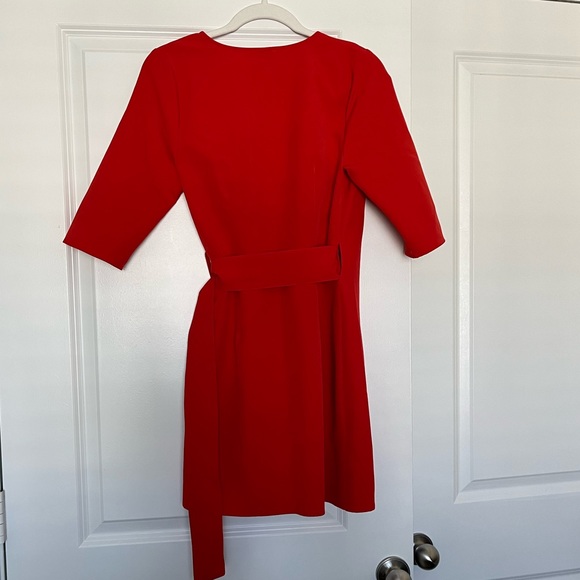 TOBI - Red Wrap Dress - Picture 3 of 4